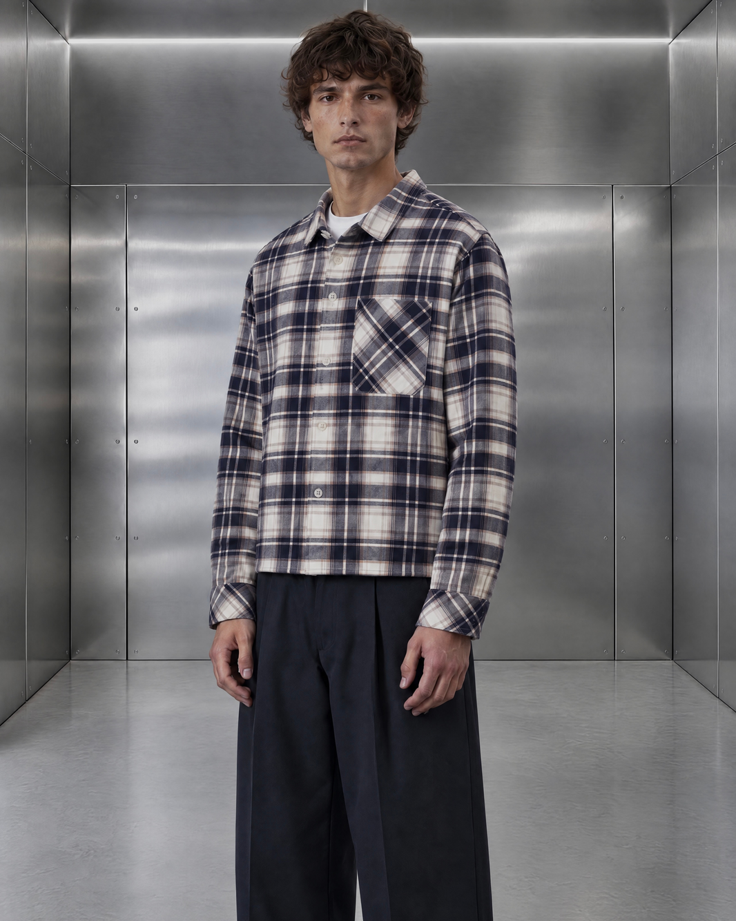 camicia overshirt a quadri