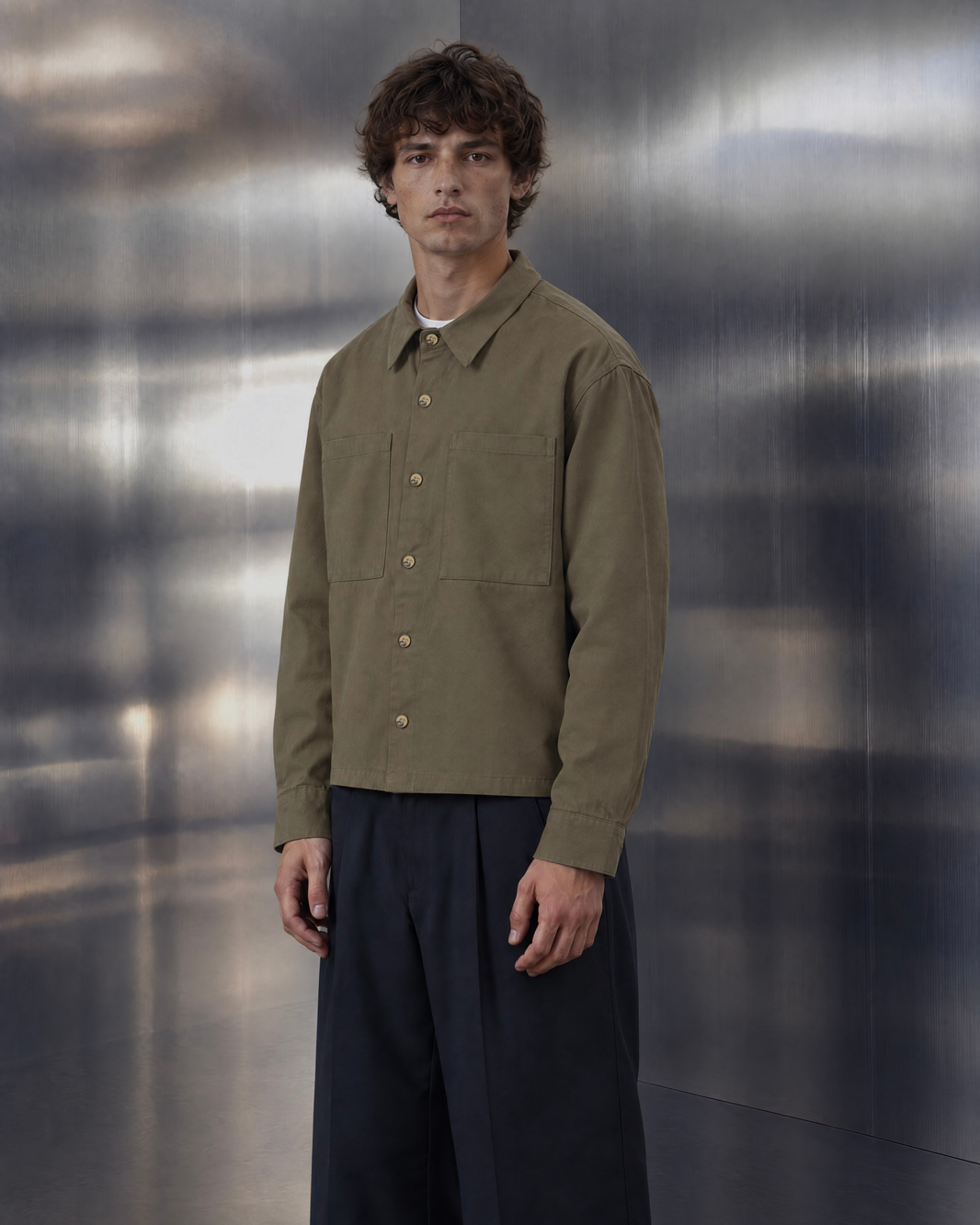 camicia overshirt verde